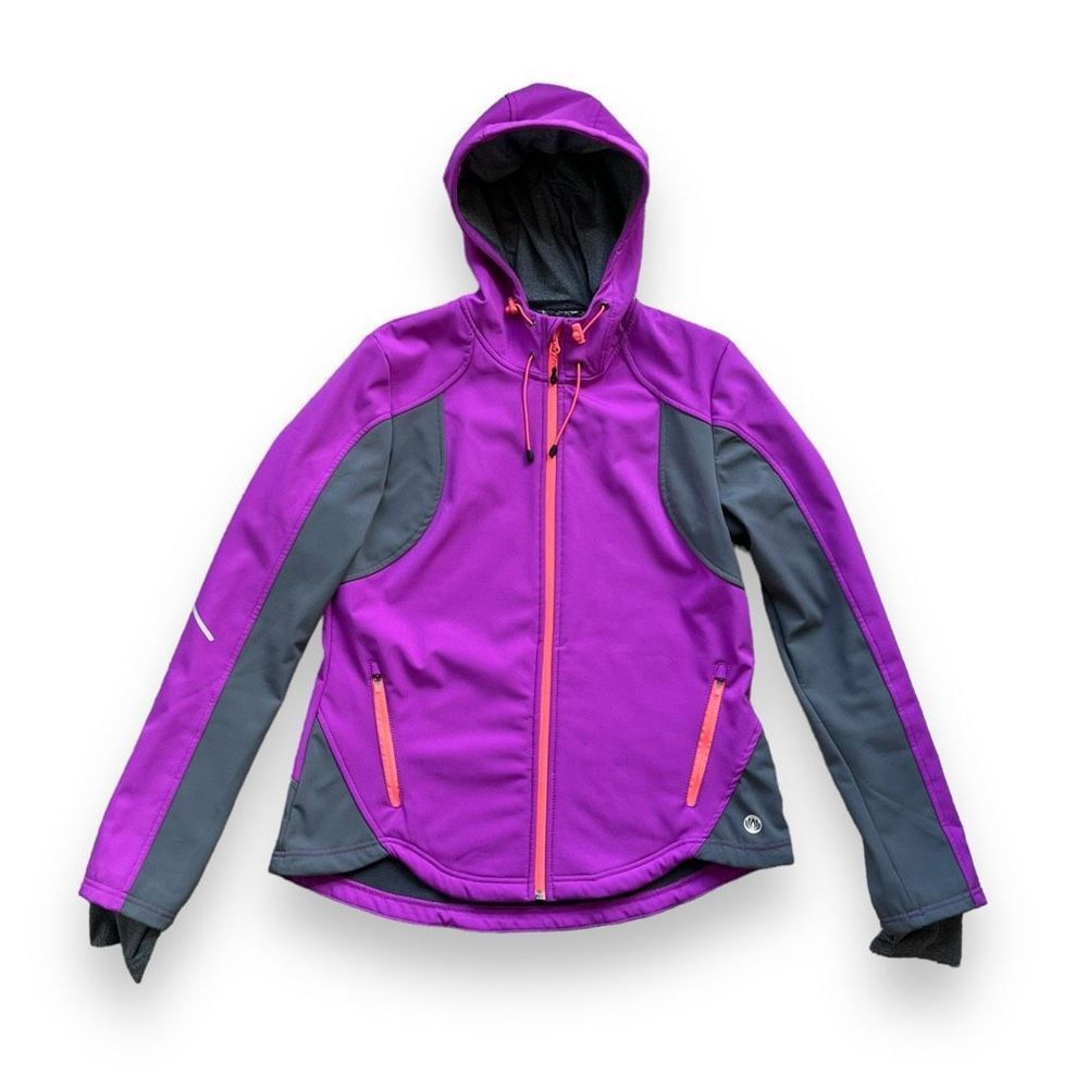 Mondetta size Large purple soft shell jacket water resistant